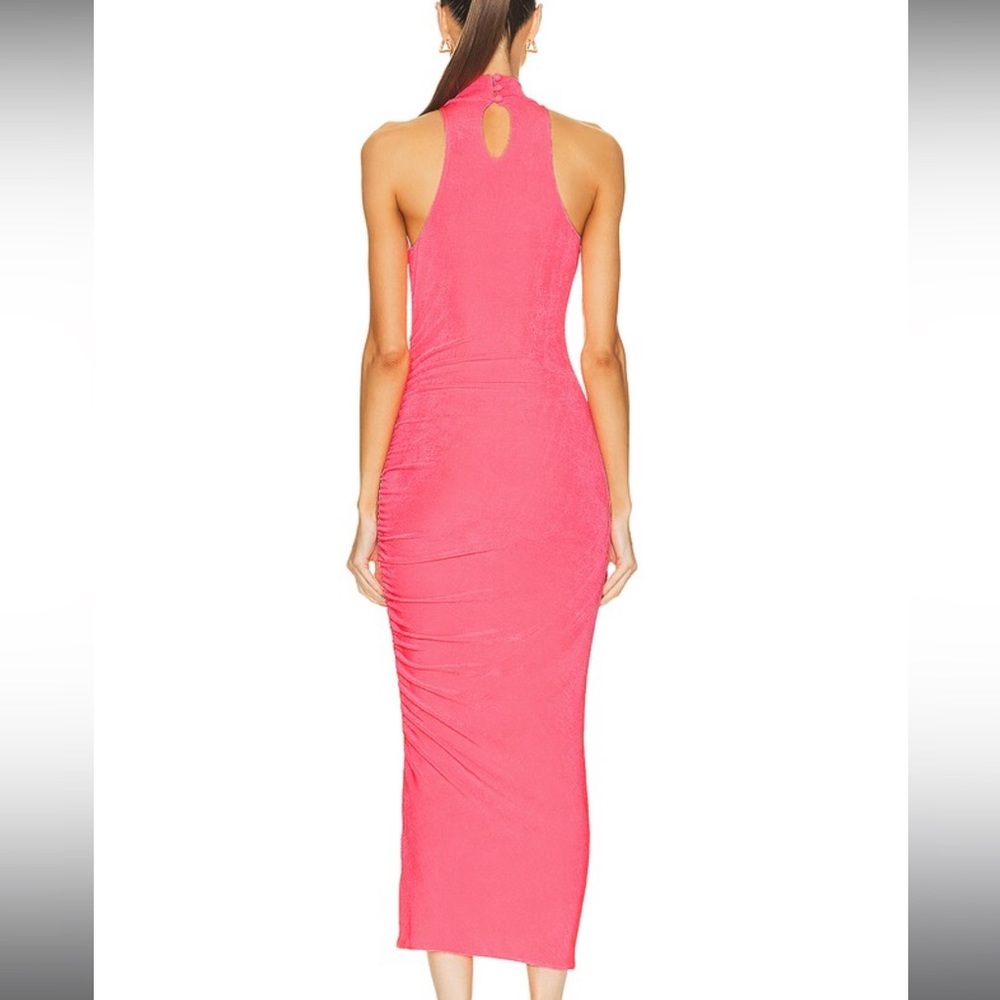 - Revolve Ser.o.ya Pink Delta Midi Dress Sz M Neon Pink - Picture 3 of 4